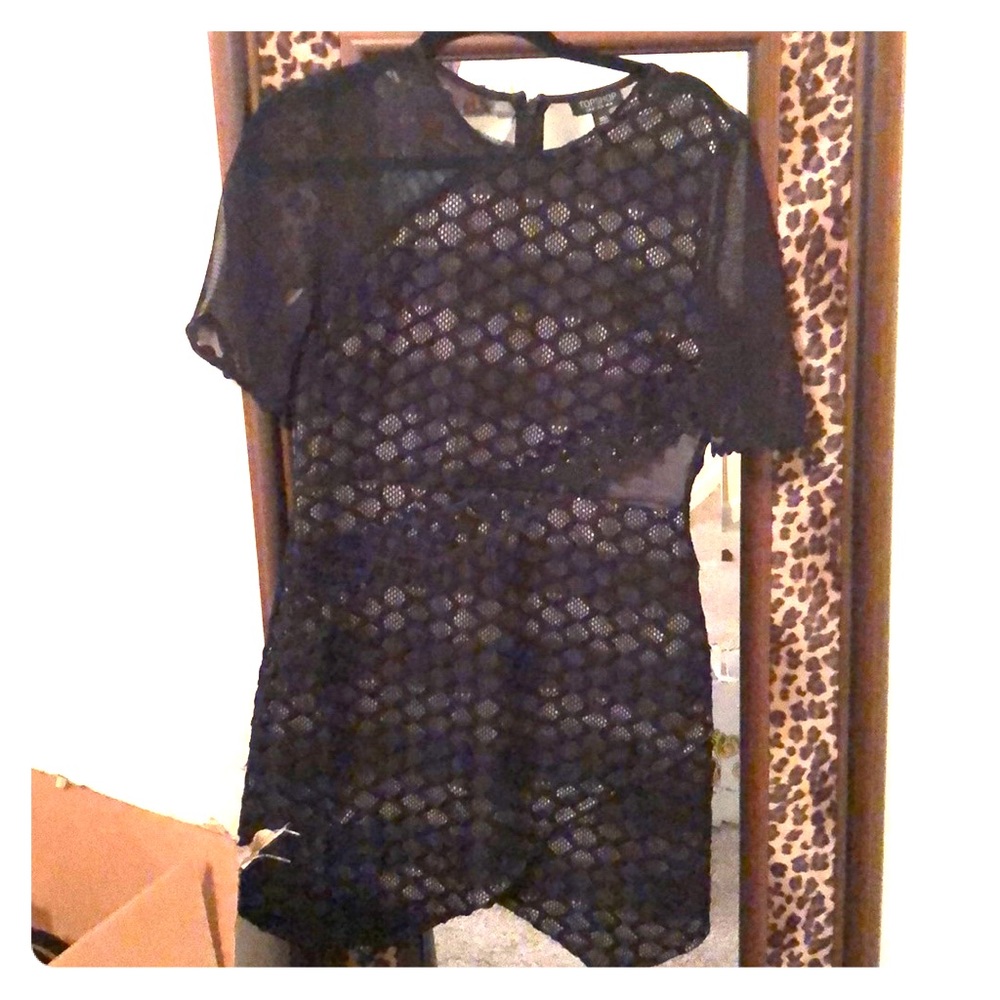 Black and white fitted dress